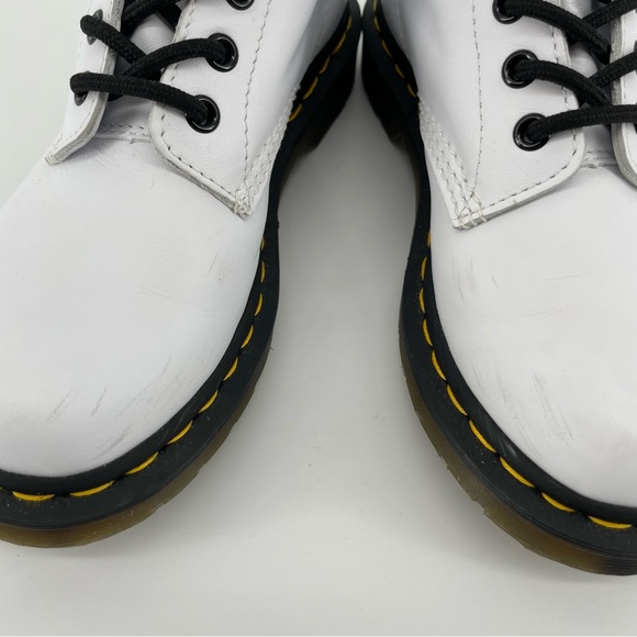 Dr. Martens Women’s 1460 Patent Leather Lace Up Boots White Lucido US 6 - Picture 4 of 10